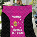 Custom Australia Soccer Quilt Matildas Go Champions - Pink