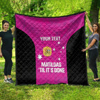 Custom Australia Soccer Quilt Matildas Go Champions - Pink