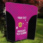 Custom Australia Soccer Quilt Matildas Go Champions - Pink