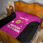 Custom Australia Soccer Quilt Matildas Go Champions - Pink