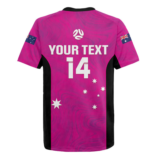 Custom Australia Soccer Rugby Jersey Matildas Go Champions - Pink