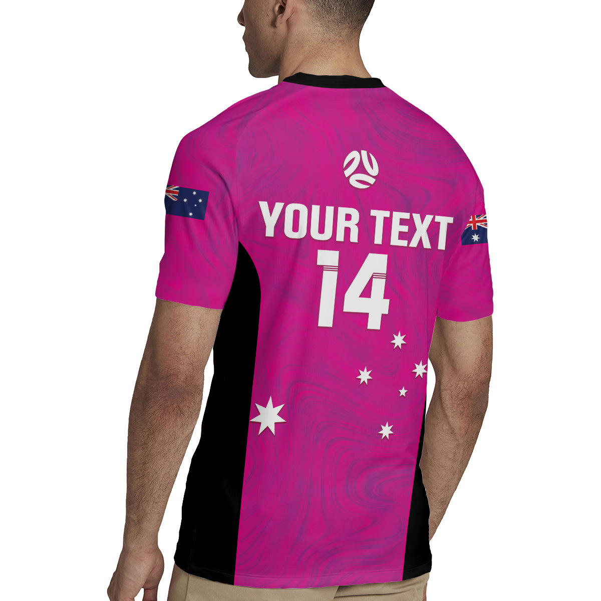 Custom Australia Soccer Rugby Jersey Matildas Go Champions - Pink