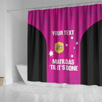 Custom Australia Soccer Shower Curtain Matildas Go Champions - Pink