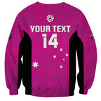 Custom Australia Soccer Sweatshirt Matildas Go Champions - Pink