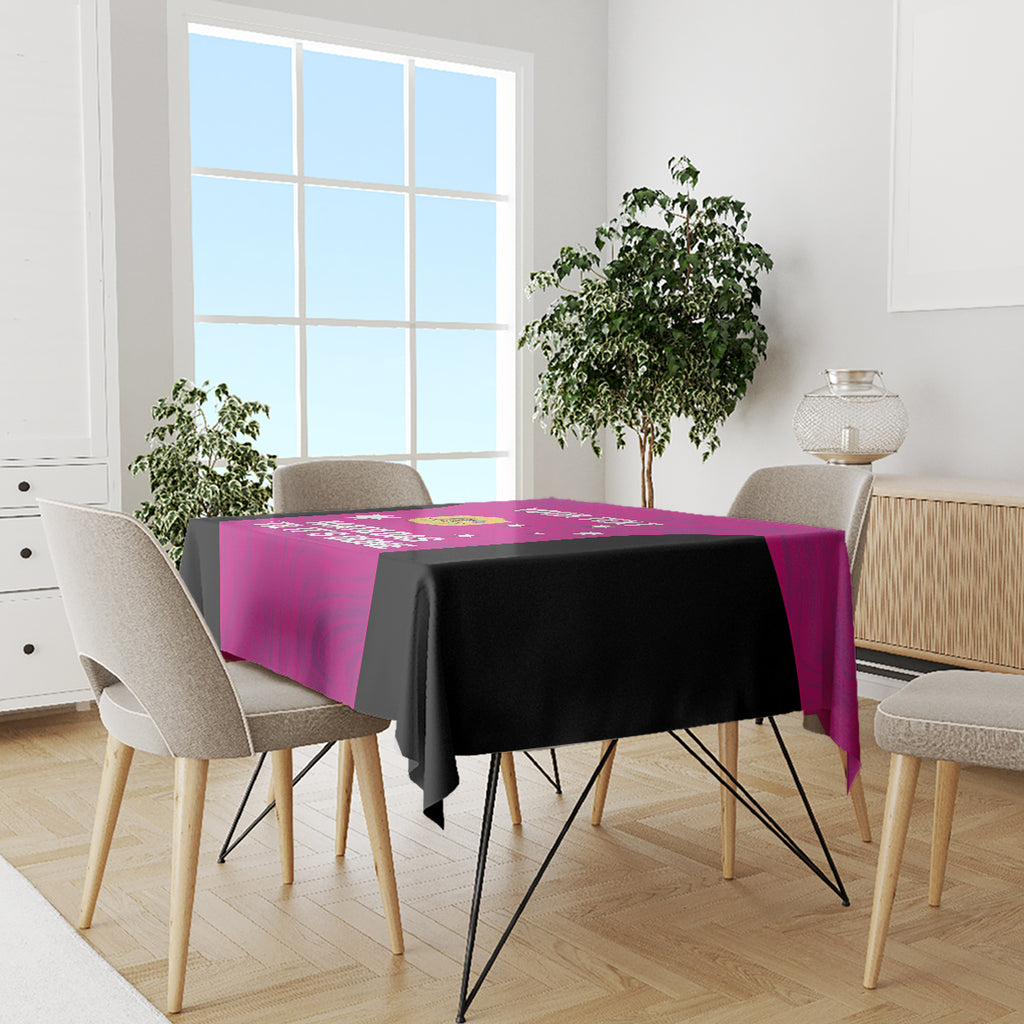 Custom Australia Soccer Tablecloth Matildas Go Champions - Pink