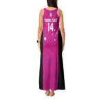 Custom Australia Soccer Tank Maxi Dress Matildas Go Champions - Pink