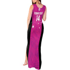 Custom Australia Soccer Tank Maxi Dress Matildas Go Champions - Pink