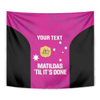 Custom Australia Soccer Tapestry Matildas Go Champions - Pink