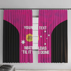 Custom Australia Soccer Window Curtain Matildas Go Champions - Pink