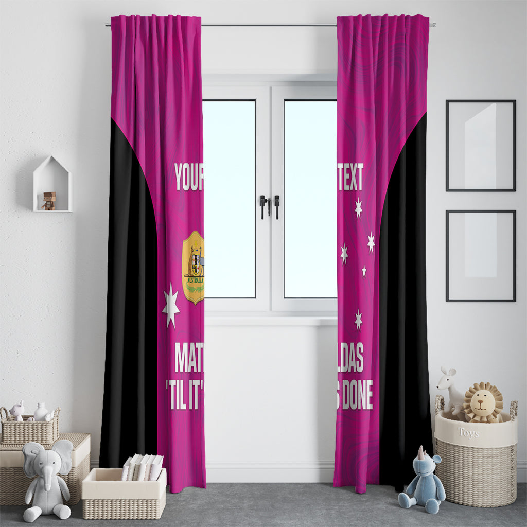 Custom Australia Soccer Window Curtain Matildas Go Champions - Pink