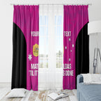 Custom Australia Soccer Window Curtain Matildas Go Champions - Pink
