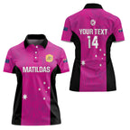 Custom Australia Soccer Women Polo Shirt Matildas Go Champions - Pink
