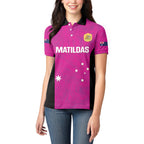 Custom Australia Soccer Women Polo Shirt Matildas Go Champions - Pink