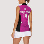 Custom Australia Soccer Women Sleeveless Polo Shirt Matildas Go Champions - Pink