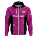 Custom Australia Soccer Zip Hoodie Matildas Go Champions - Pink