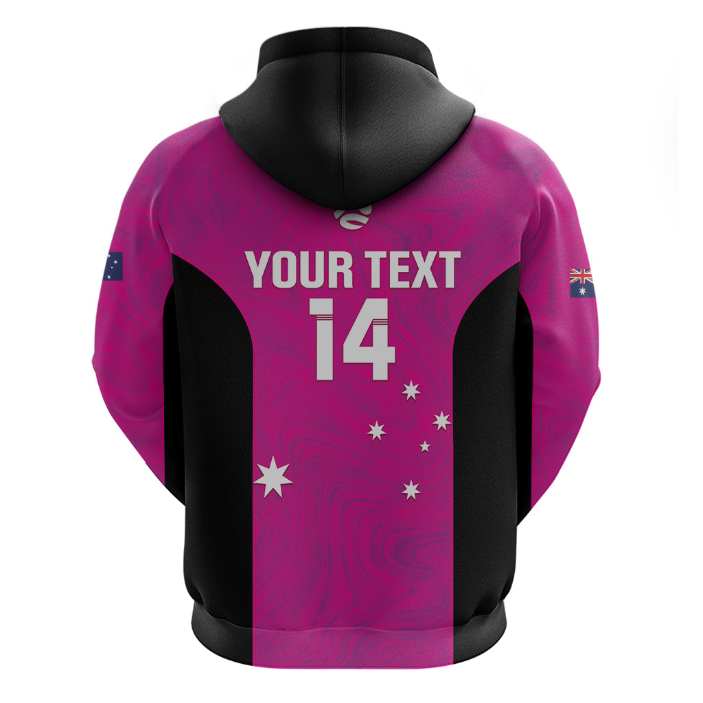 Custom Australia Soccer Zip Hoodie Matildas Go Champions - Pink