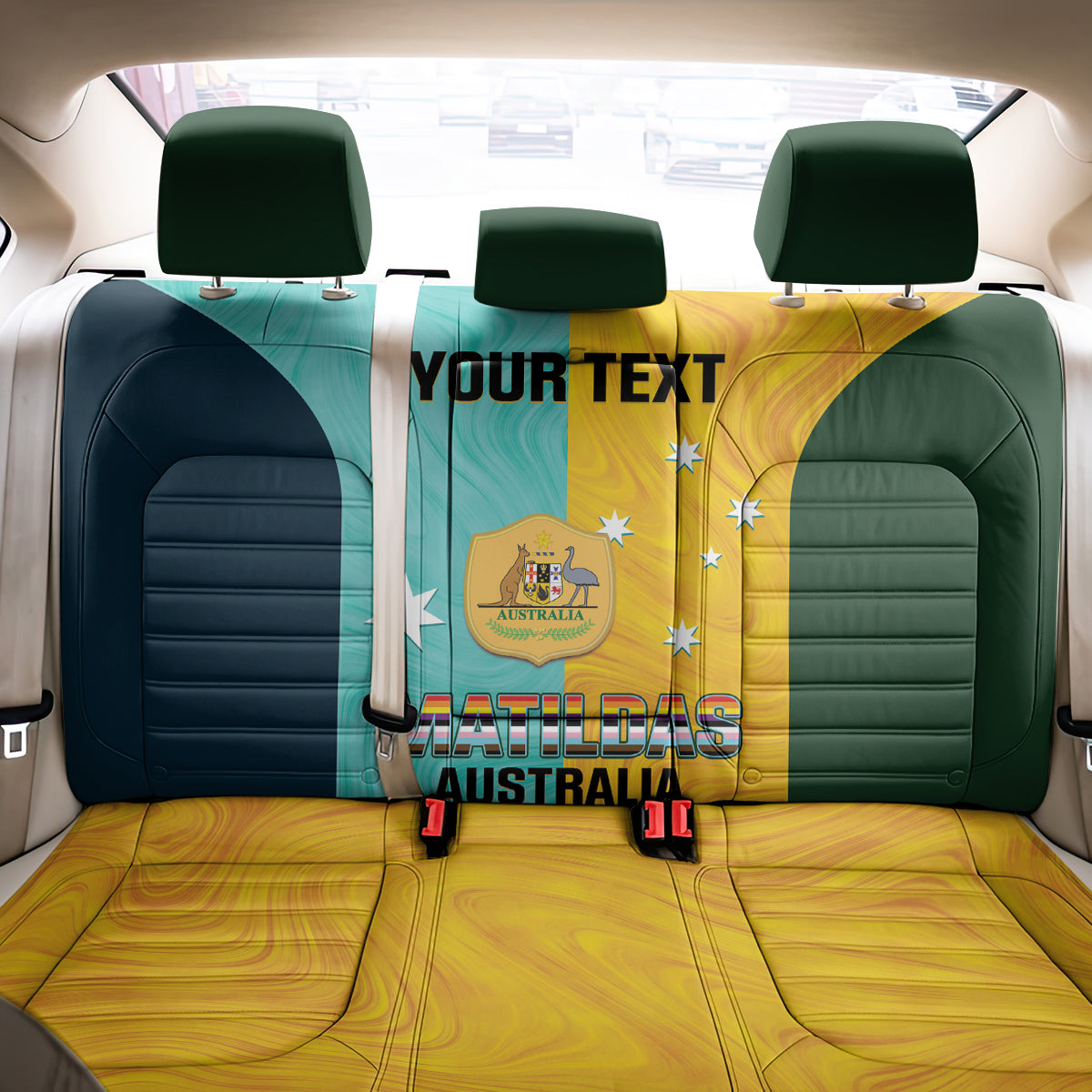Custom Pride Month Matildas Back Car Seat Cover Australia Til Its Done Mixed Color