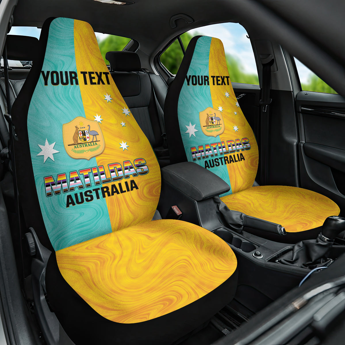 Custom Pride Month Matildas Car Seat Cover Australia Til Its Done Mixed Color