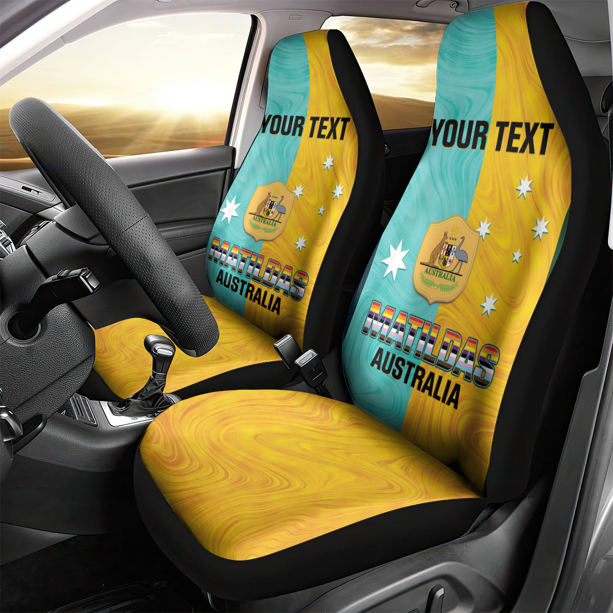 Custom Pride Month Matildas Car Seat Cover Australia Til Its Done Mixed Color