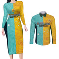 Custom Pride Month Matildas Couples Matching Long Sleeve Bodycon Dress and Long Sleeve Button Shirt Australia Til Its Done Mixed Color
