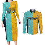 Custom Pride Month Matildas Couples Matching Long Sleeve Bodycon Dress and Long Sleeve Button Shirt Australia Til Its Done Mixed Color