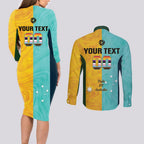 Custom Pride Month Matildas Couples Matching Long Sleeve Bodycon Dress and Long Sleeve Button Shirt Australia Til Its Done Mixed Color