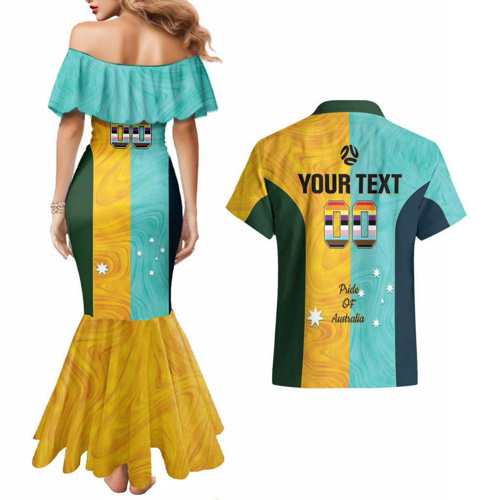 Custom Pride Month Matildas Couples Matching Mermaid Dress and Hawaiian Shirt Australia Til Its Done Mixed Color