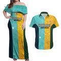 Custom Pride Month Matildas Couples Matching Off Shoulder Maxi Dress and Hawaiian Shirt Australia Til Its Done Mixed Color