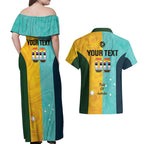 Custom Pride Month Matildas Couples Matching Off Shoulder Maxi Dress and Hawaiian Shirt Australia Til Its Done Mixed Color