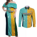 Custom Pride Month Matildas Couples Matching Off Shoulder Maxi Dress and Long Sleeve Button Shirt Australia Til Its Done Mixed Color
