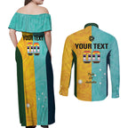 Custom Pride Month Matildas Couples Matching Off Shoulder Maxi Dress and Long Sleeve Button Shirt Australia Til Its Done Mixed Color