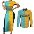 Custom Pride Month Matildas Couples Matching Short Sleeve Bodycon Dress and Long Sleeve Button Shirt Australia Til Its Done Mixed Color