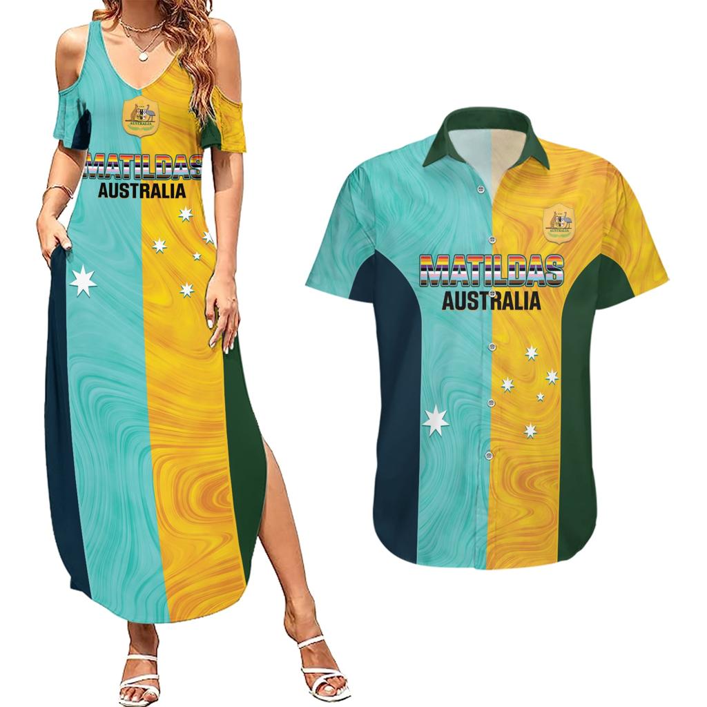 Custom Pride Month Matildas Couples Matching Summer Maxi Dress and Hawaiian Shirt Australia Til Its Done Mixed Color
