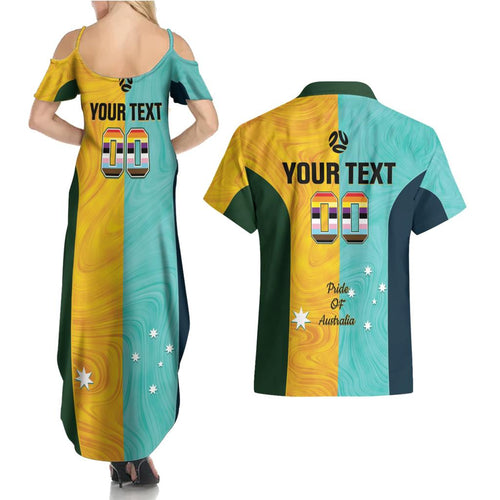 Custom Pride Month Matildas Couples Matching Summer Maxi Dress and Hawaiian Shirt Australia Til Its Done Mixed Color