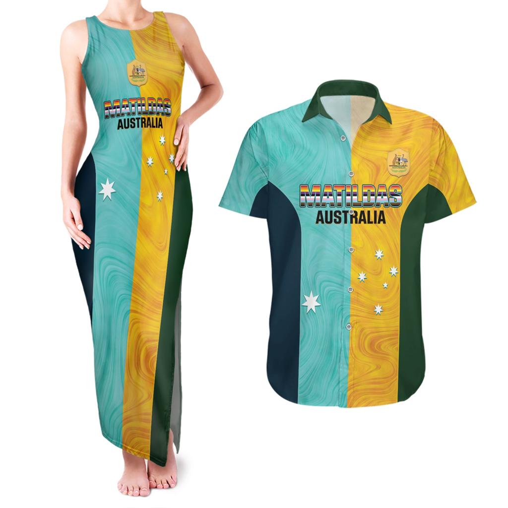Custom Pride Month Matildas Couples Matching Tank Maxi Dress and Hawaiian Shirt Australia Til Its Done Mixed Color