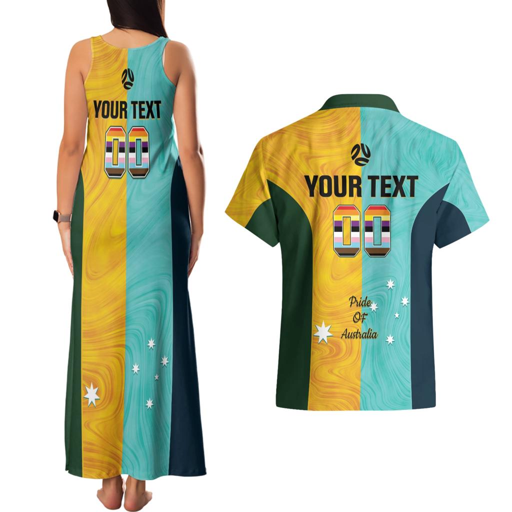 Custom Pride Month Matildas Couples Matching Tank Maxi Dress and Hawaiian Shirt Australia Til Its Done Mixed Color