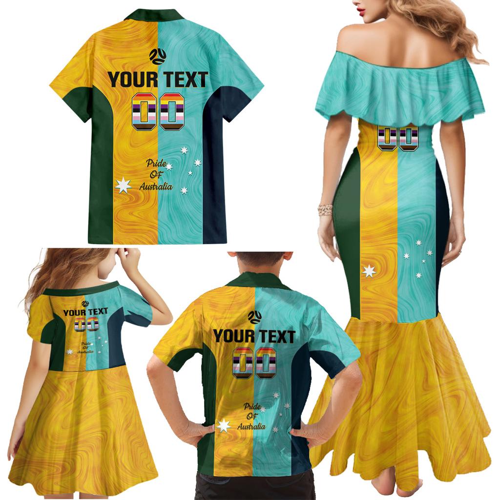 Custom Pride Month Matildas Family Matching Mermaid Dress and Hawaiian Shirt Australia Til Its Done Mixed Color