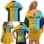 Custom Pride Month Matildas Family Matching Off Shoulder Short Dress and Hawaiian Shirt Australia Til Its Done Mixed Color