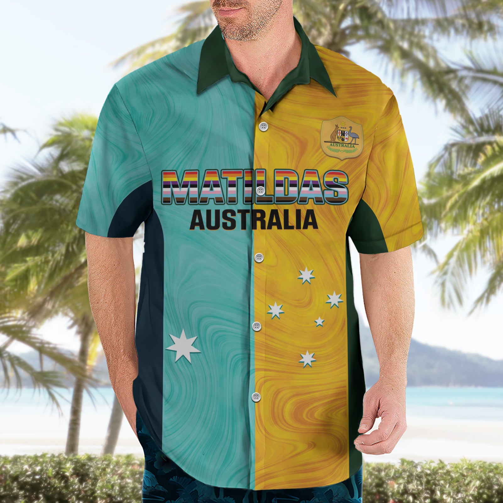 Custom Pride Month Matildas Hawaiian Shirt Australia Til Its Done Mixed Color