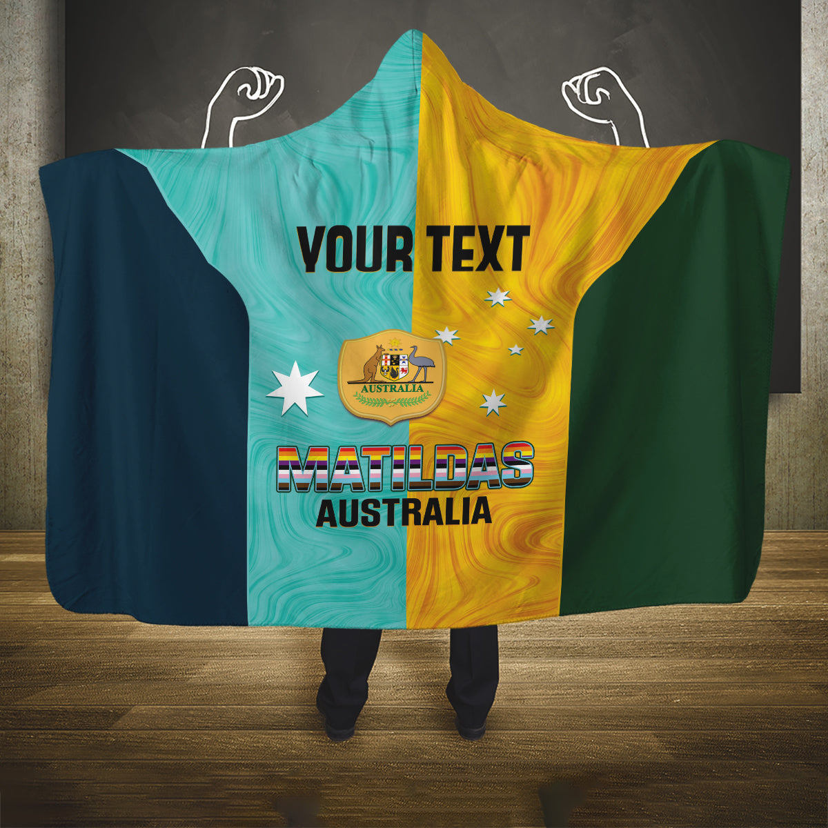 Custom Pride Month Matildas Hooded Blanket Australia Til Its Done Mixed Color