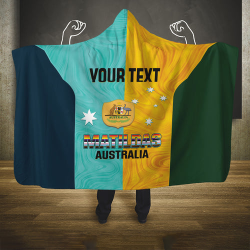 Custom Pride Month Matildas Hooded Blanket Australia Til Its Done Mixed Color