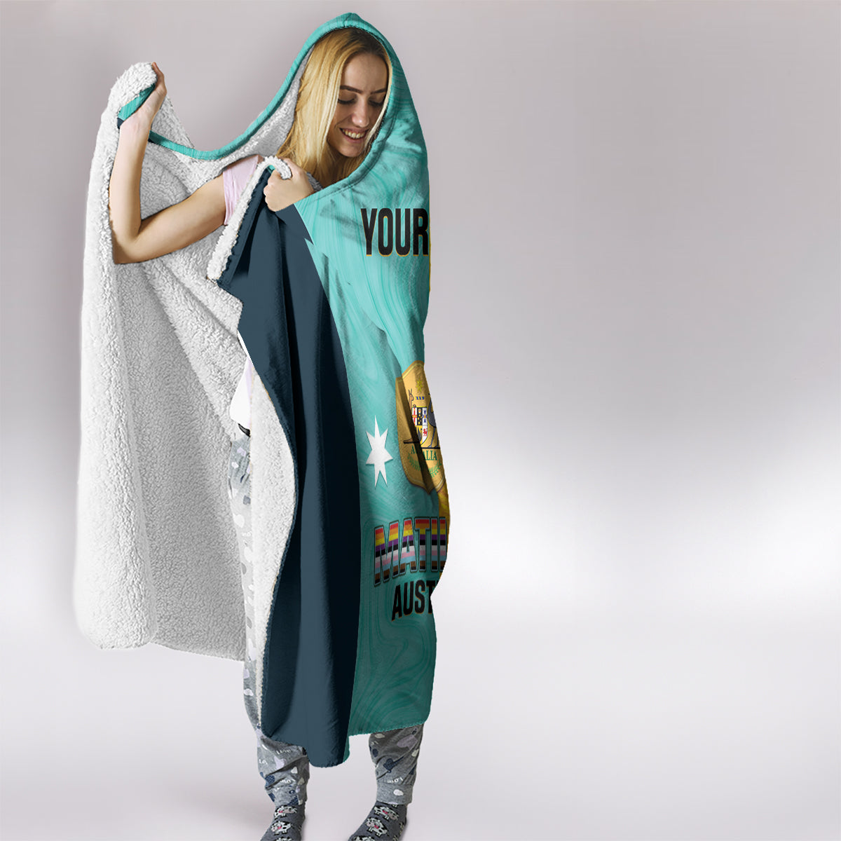 Custom Pride Month Matildas Hooded Blanket Australia Til Its Done Mixed Color