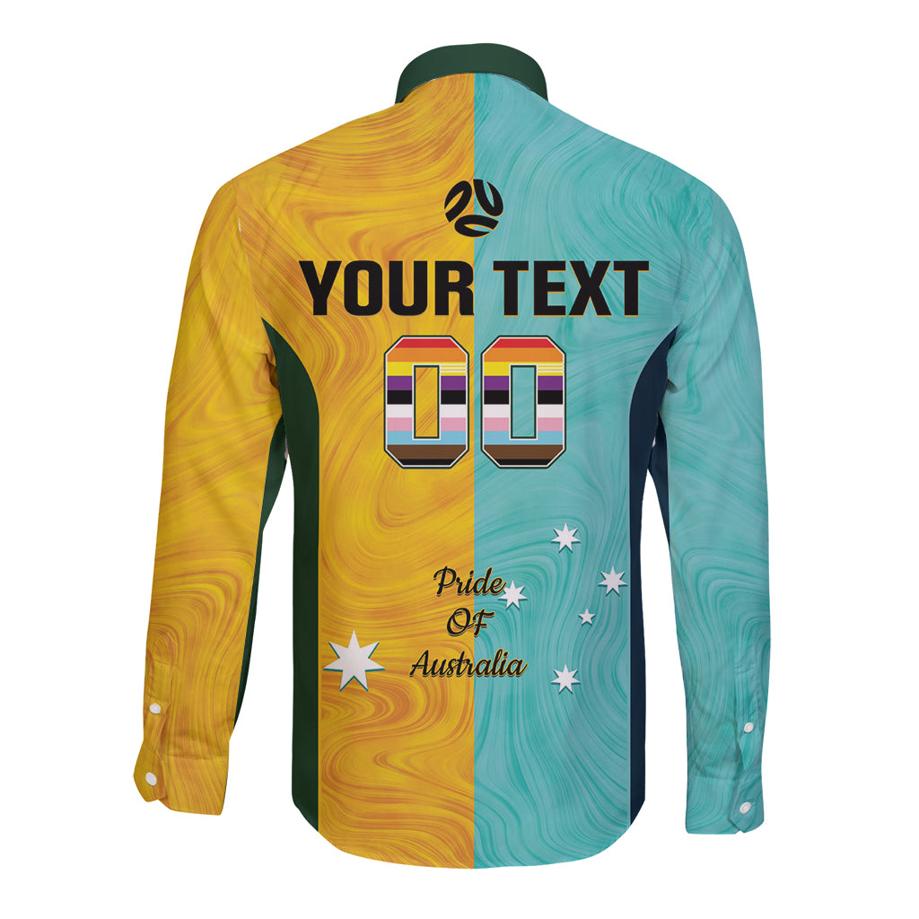 Custom Pride Month Matildas Long Sleeve Button Shirt Australia Til Its Done Mixed Color