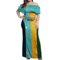 Custom Pride Month Matildas Off Shoulder Maxi Dress Australia Til Its Done Mixed Color