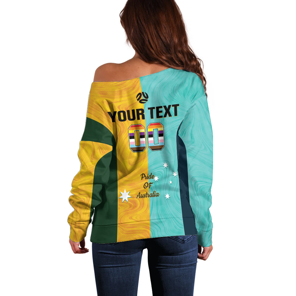 Custom Pride Month Matildas Off Shoulder Sweater Australia Til Its Done Mixed Color
