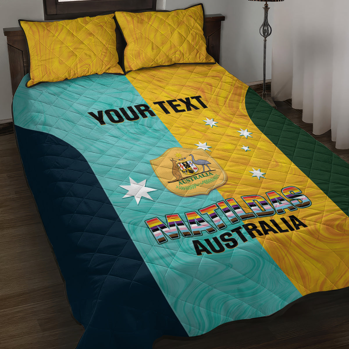 Custom Pride Month Matildas Quilt Bed Set Australia Til Its Done Mixed Color