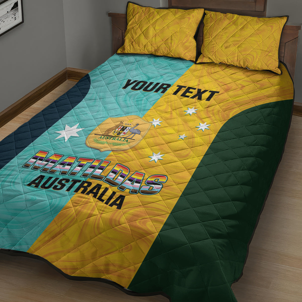 Custom Pride Month Matildas Quilt Bed Set Australia Til Its Done Mixed Color