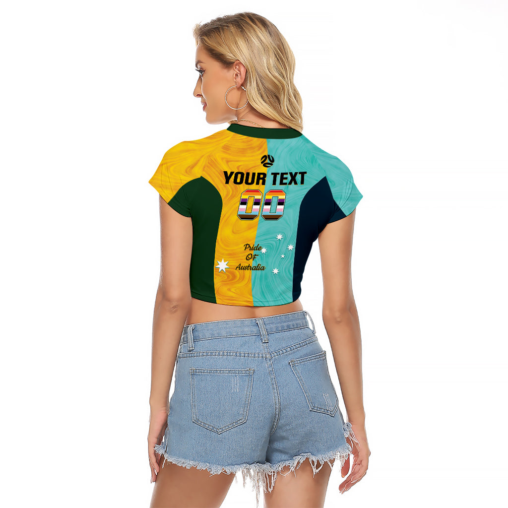 Custom Pride Month Matildas Raglan Cropped T Shirt Australia Til Its Done Mixed Color