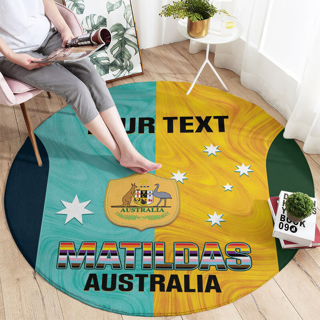 Custom Pride Month Matildas Round Carpet Australia Til Its Done Mixed Color