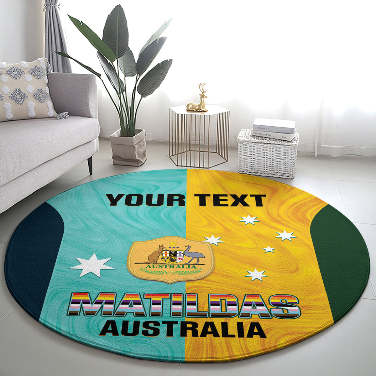 Custom Pride Month Matildas Round Carpet Australia Til Its Done Mixed Color